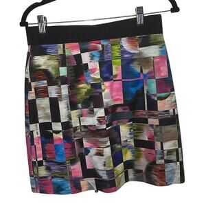 Milly New York Women's Abstract Colorful Mini Pencil Office Skirt Size 6